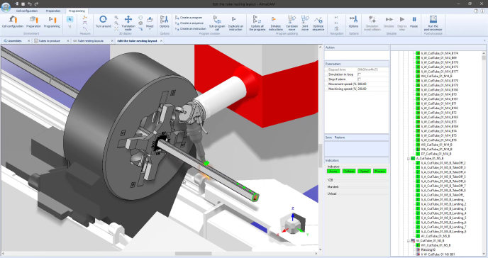 The new version of the Almacam Tube software