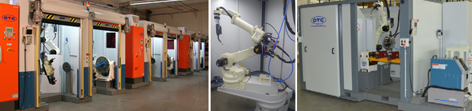 Exemples d'installation de cellules de soudage robotisée OTC