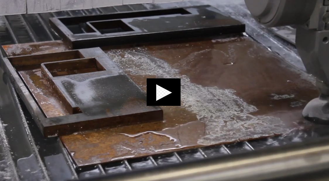 Video water jet cutting