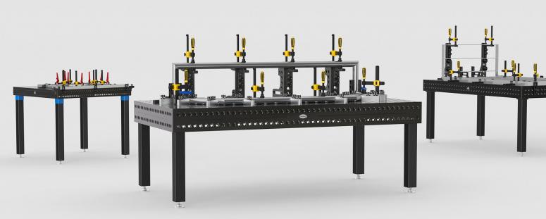 Photo of the 3 Systems of Siegmund welding tables