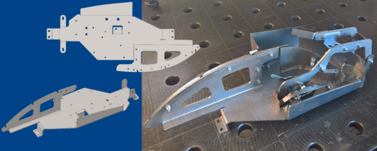 A sheet metal part: from CAD design to unfolding to finished product
