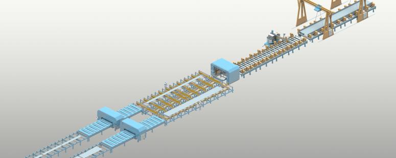 Fully automated H beam assembly line