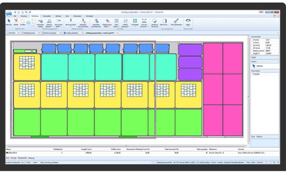 Almacam Punch, programming software for punching and nibbling machines.