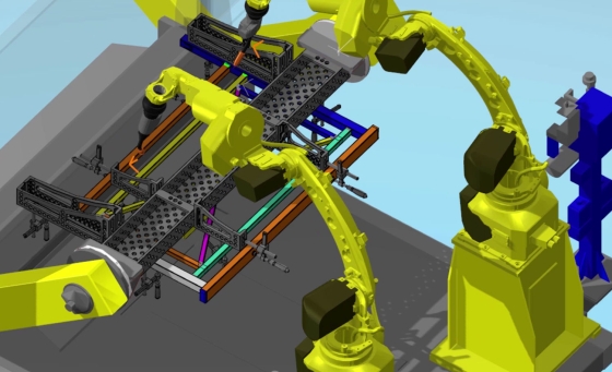 Almacam Weld, off-line programming software for welding robots. 