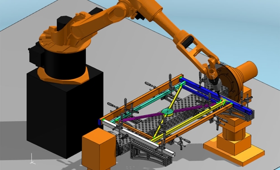 Almacam Weld, off-line programming software for welding robots. 