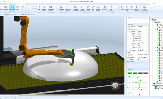 Almacam WAAM, CAD/CAM solution dedicated to robotized DED-WAAM additive manufacturing processes.
