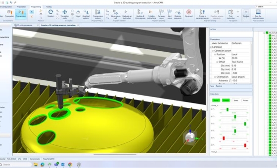 Almacam Robotics for cutting